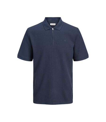 Mens Half Zip Plus Polo Shirt Navy Blazer Jack And Jones