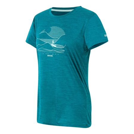 T-shirt fingal live free be wild femme bleu Regatta