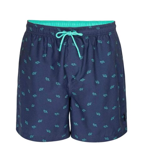 Short De Bain Motif/style Floral Homme Bleu Marine Hot Tuna
