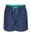 Short De Bain Motif/style Floral Homme Bleu Marine Hot Tuna-1