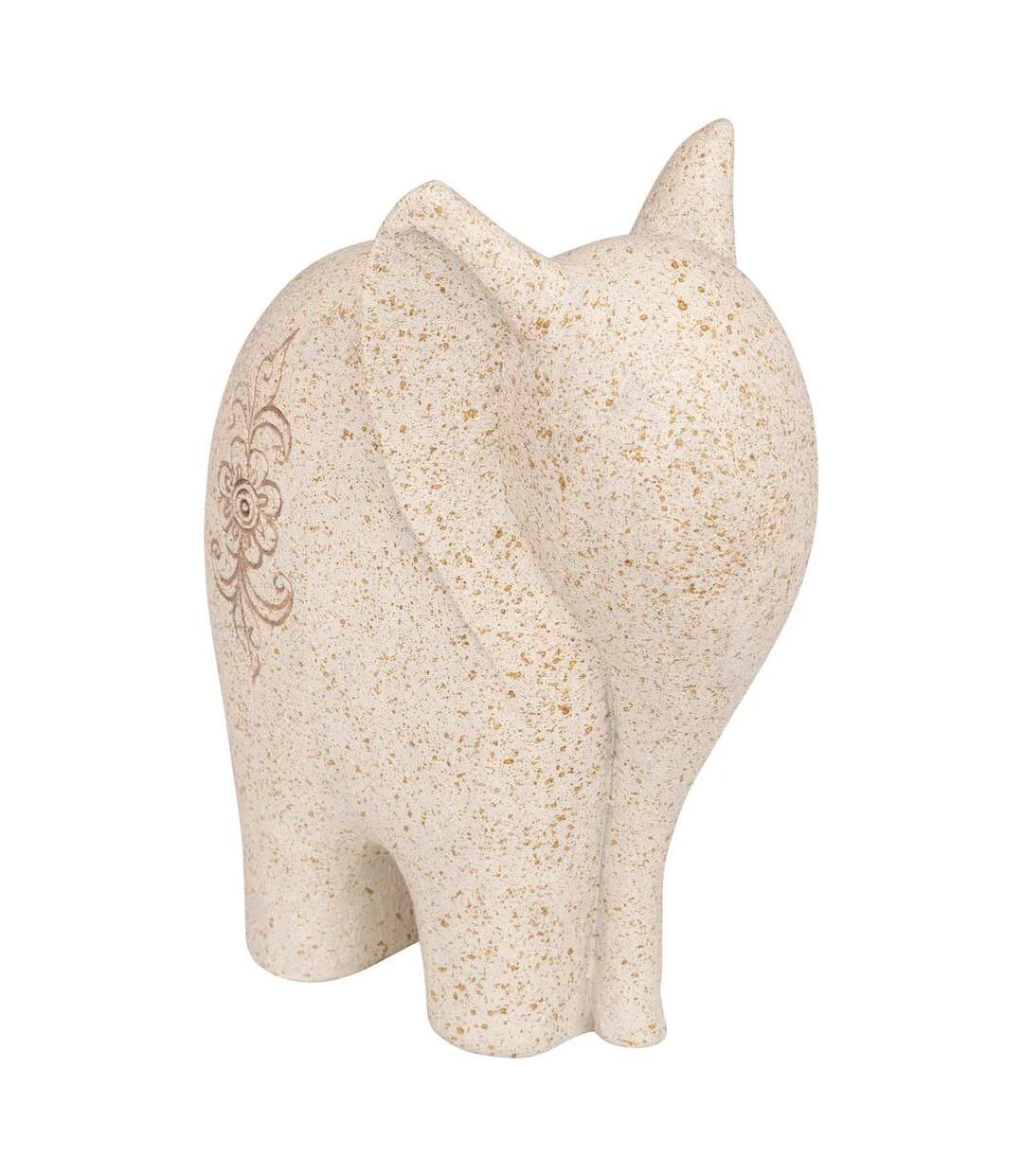 Statuette Éléphant en Résine Nola 23cm Beige-1