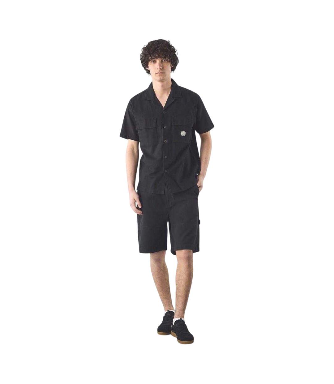 Mens Regular Short-sleeved Shirt Black Pretty Green-1