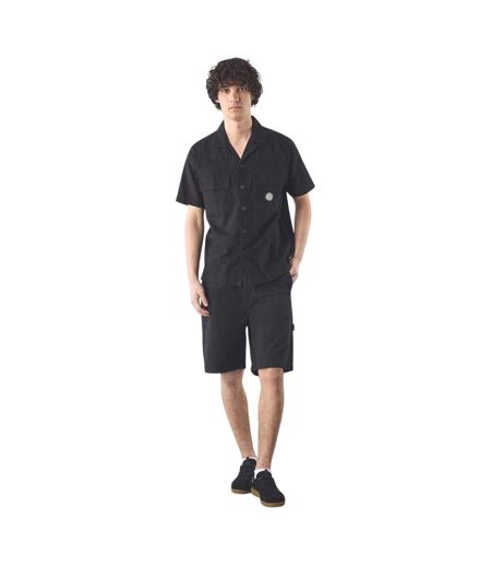 Mens Regular Short-sleeved Shirt Black Pretty Green