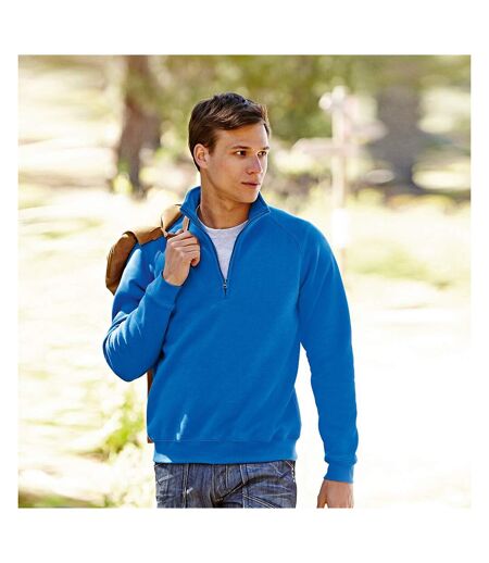Fruit Of The Loom Mens Premium 70/30 Zip Neck Sweatshirt (Royal Blue) - UTRW3166