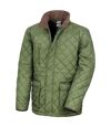 Result Mens Cheltenham Gold Fleece Lined Jacket (Water Repellent & Windproof) (Olive)