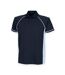 Finden & Hales Mens Piped Performance Sports Polo Shirt (Navy/ Sky/ White)