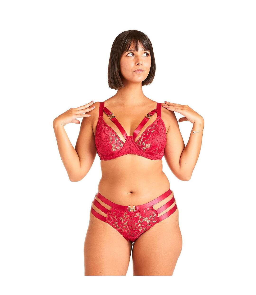 Soutien-gorge grand maintien bordeaux Danger