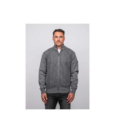 Gilet zippé col montant motif géométrique LIDERAL