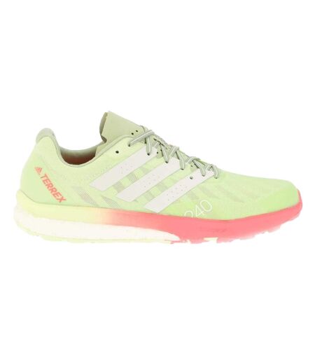 Chaussures Course À Pied Terrex Speed Ultra Trail Homme Vert Citron Rose Blanc Adidas