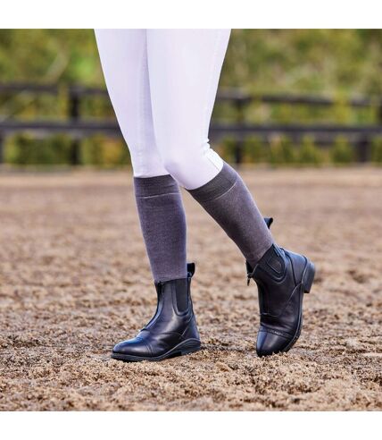 Dublin Womens/Ladies Evolution Zip Front Waterproof Leather Paddock Boots (Black) - UTWB1370