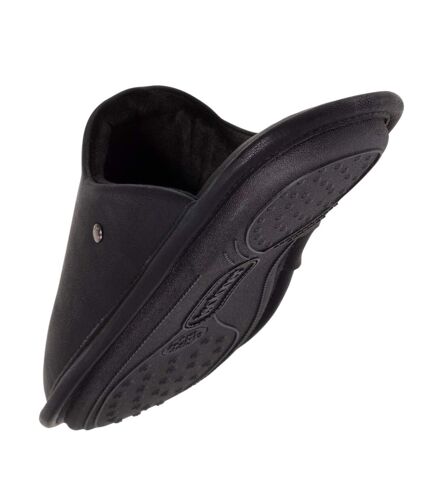 Isotoner Chaussons Mules homme ultra confortables et léger effet faux cuir