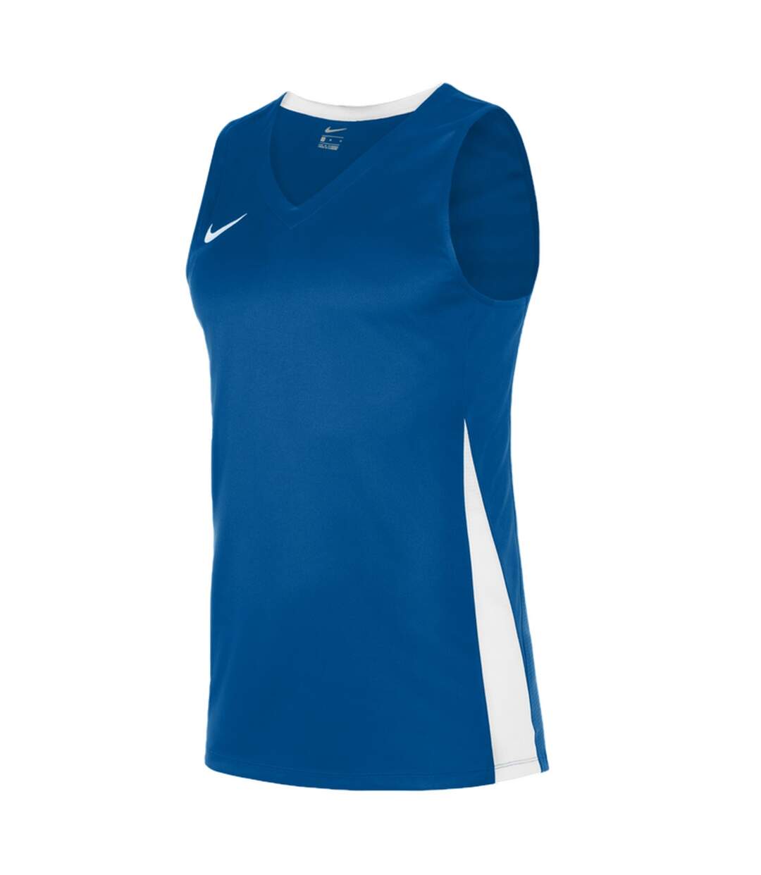Mens Team V Neck Basketball Jersey Royal Blue White Nike-1