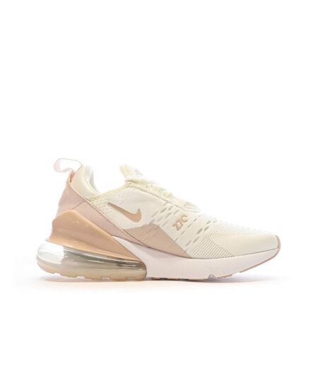 Baskets blanches/rose femme nike air max 270