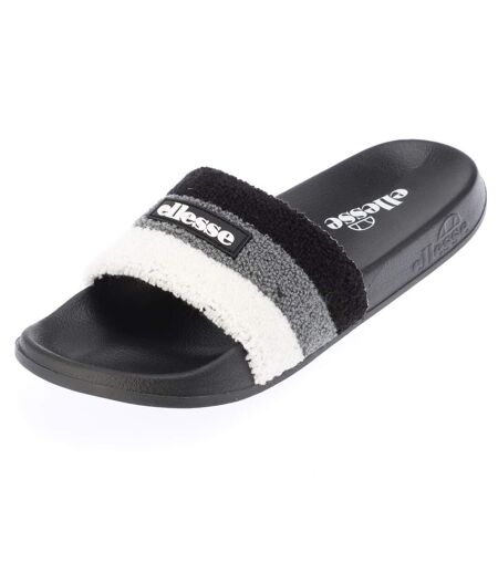 Claquettes Motif/style Triple Rayures Homme Noir Gris Ellesse