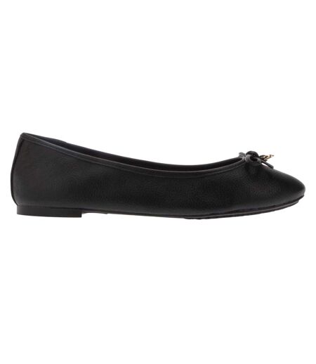 Womens/ladies harpington leather ballerina flats black Dune London