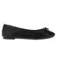 Womens/ladies harpington leather ballerina flats black Dune London-3