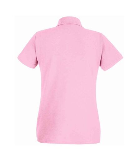 Polo Premium Femme Rose Clair Fruit Of The Loom
