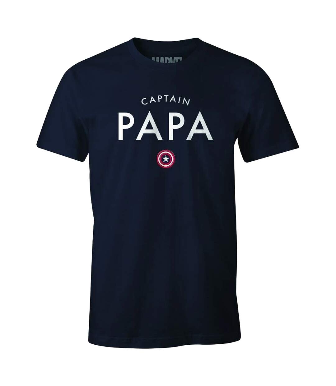 T-shirt Captain Papa Homme Bleu Marine Marvel-1