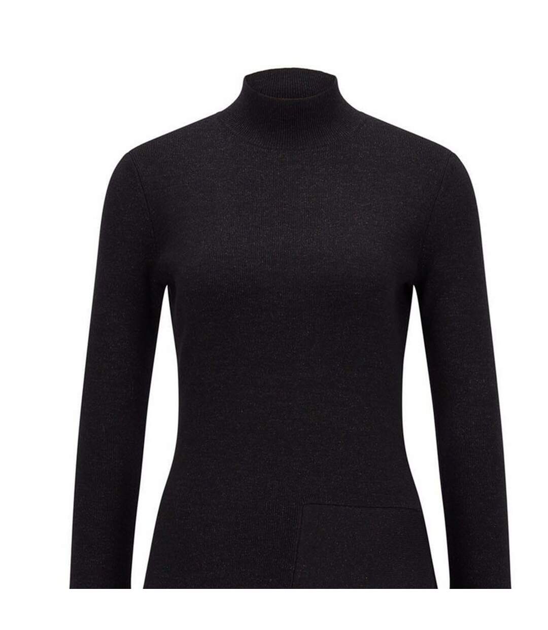Womens/ladies Fine Knitted Dress Black Boss-2