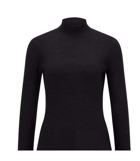 Womens/ladies Fine Knitted Dress Black Boss