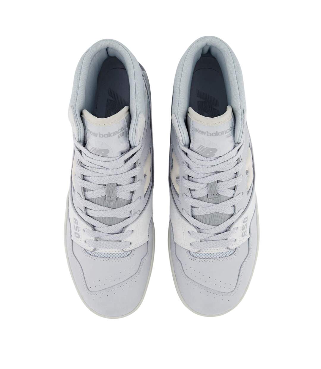 Womens/ladies 650 Leather High Top Trainers Light Grey New Balance-3