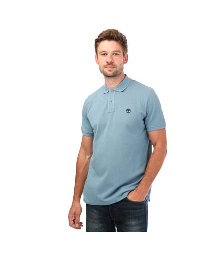 Polo manches courtes homme bleu clair Timberland