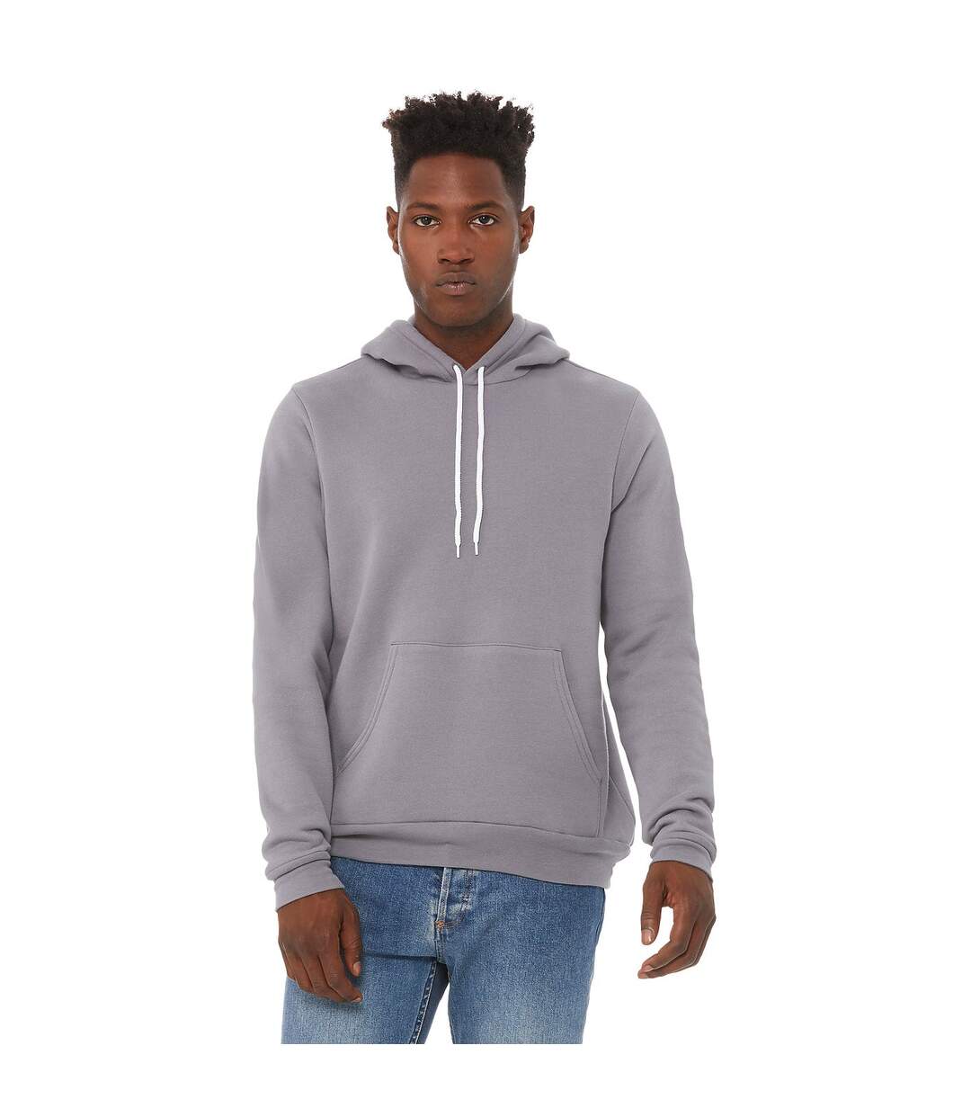 Sweat Capuche Unisexe Gris Bella + Canvas-1