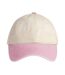 Casquette De Baseball Motif Contrasté Adulte Naturel Rose Beechfield-3