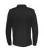 Mens Pique Long-sleeved T-shirt Black Cottover-2