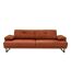 Canapé moderne en tissu orange Mustang 3 places