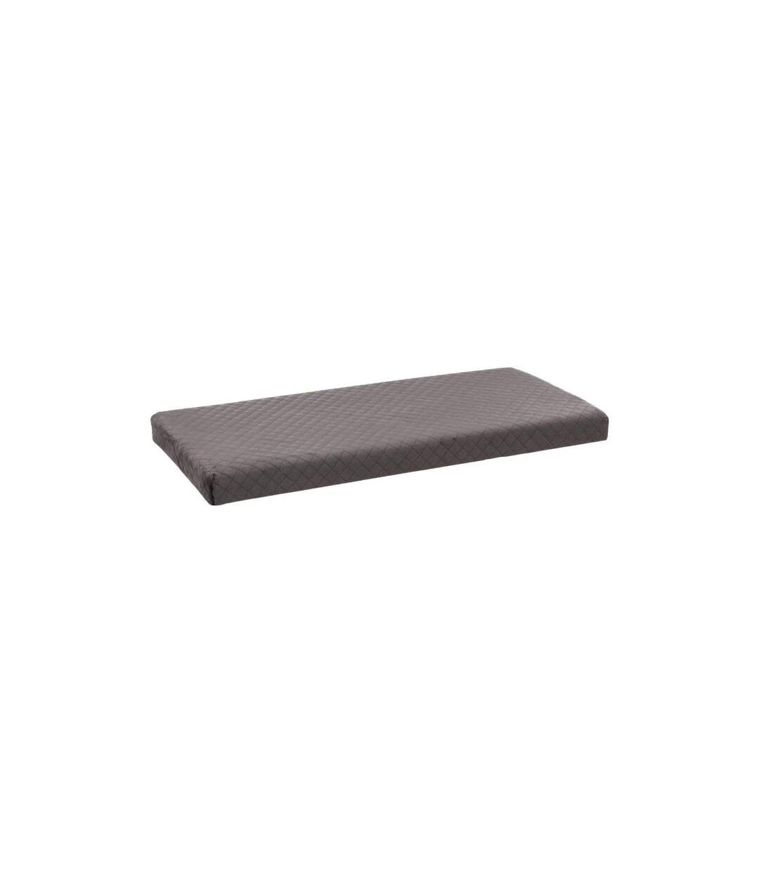 Pouf & Coffre de Rangement Velours 76cm Gris-3