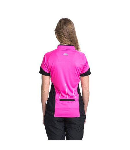 Trespass Womens/Ladies Harpa Short Sleeve Cycling Top (Pink Glow)