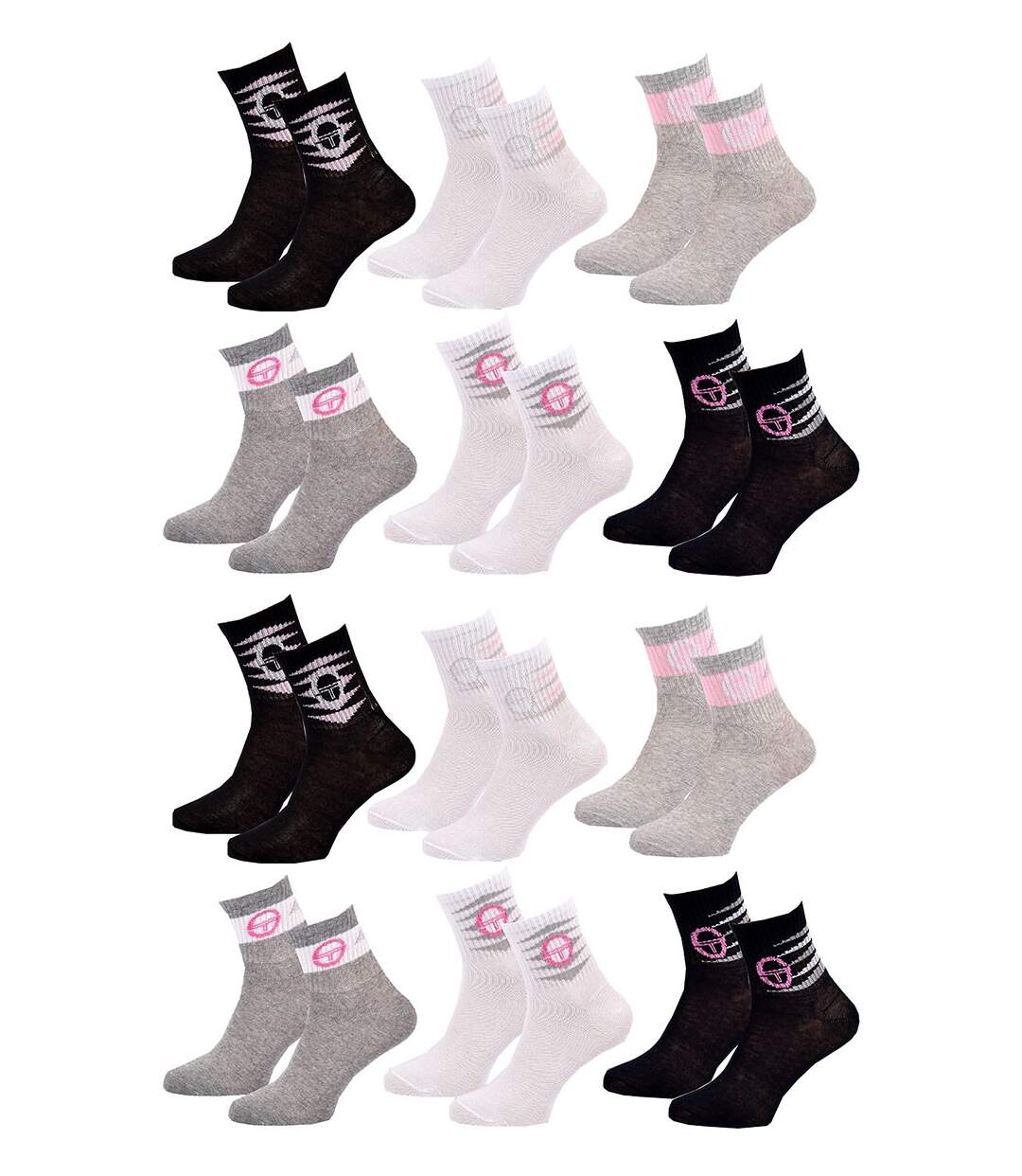 Chaussettes Femme QUARTER SERGIO TACCHINI Pack de 12 Paires 1762-1