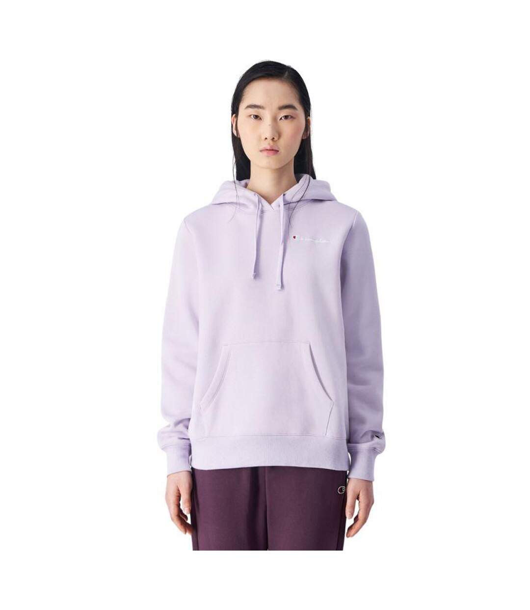 Sweat À Capuche Motif/style Logo Sur Poitrine Femme Violet Clair Champion-1