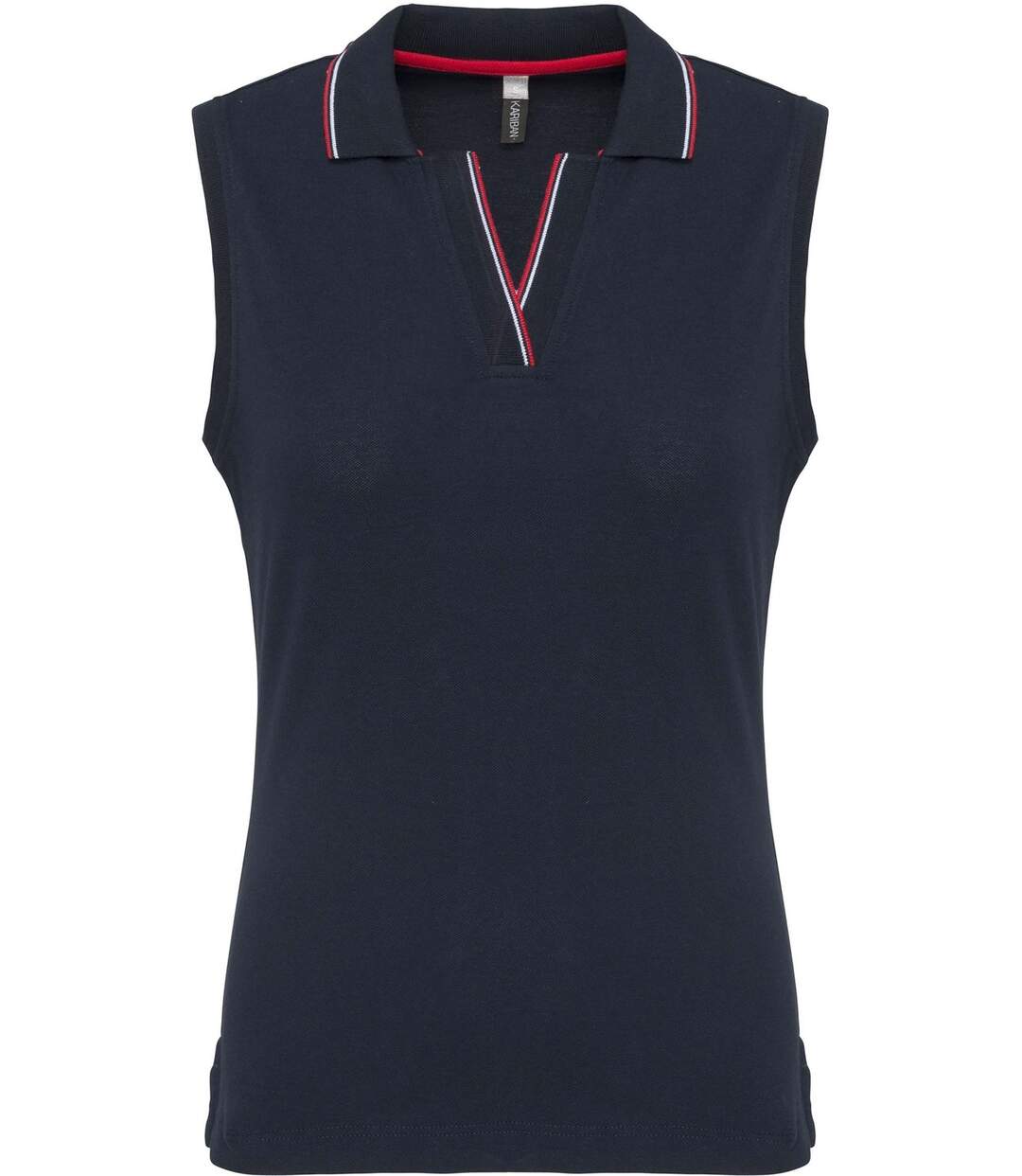 Polo femme sans manches - bleu marine - K224