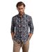 Chemise à  manches longues homme en stretch motifs digital - Slim Fit-1