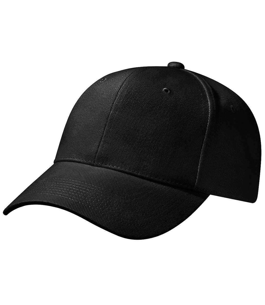 Beechfield Unisex Pro-Style Heavy Brushed Cotton Baseball Cap / Headwear (Pack of 2) (Black) - UTRW6719-3