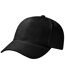 Beechfield Unisex Pro-Style Heavy Brushed Cotton Baseball Cap / Headwear (Pack of 2) (Black)