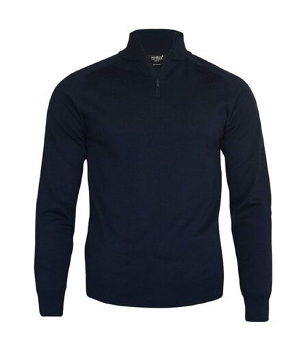 Sweat-shirt col zippé - Homme - NB121 - bleu marine
