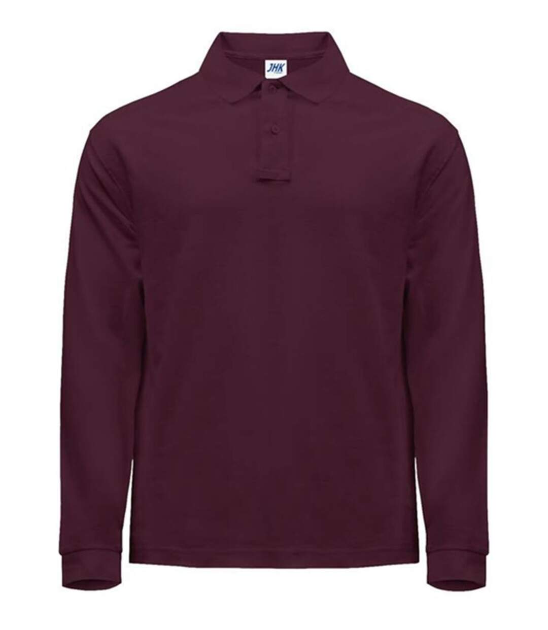 Polo manches longues - Homme - JK215 - rouge bordeaux-1