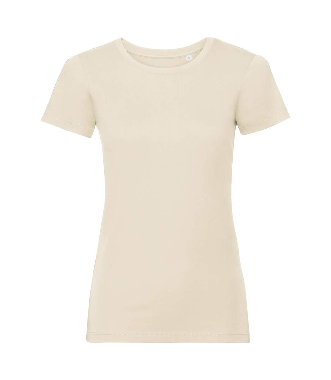 Womens/ladies organic short-sleeved t-shirt natural Russell