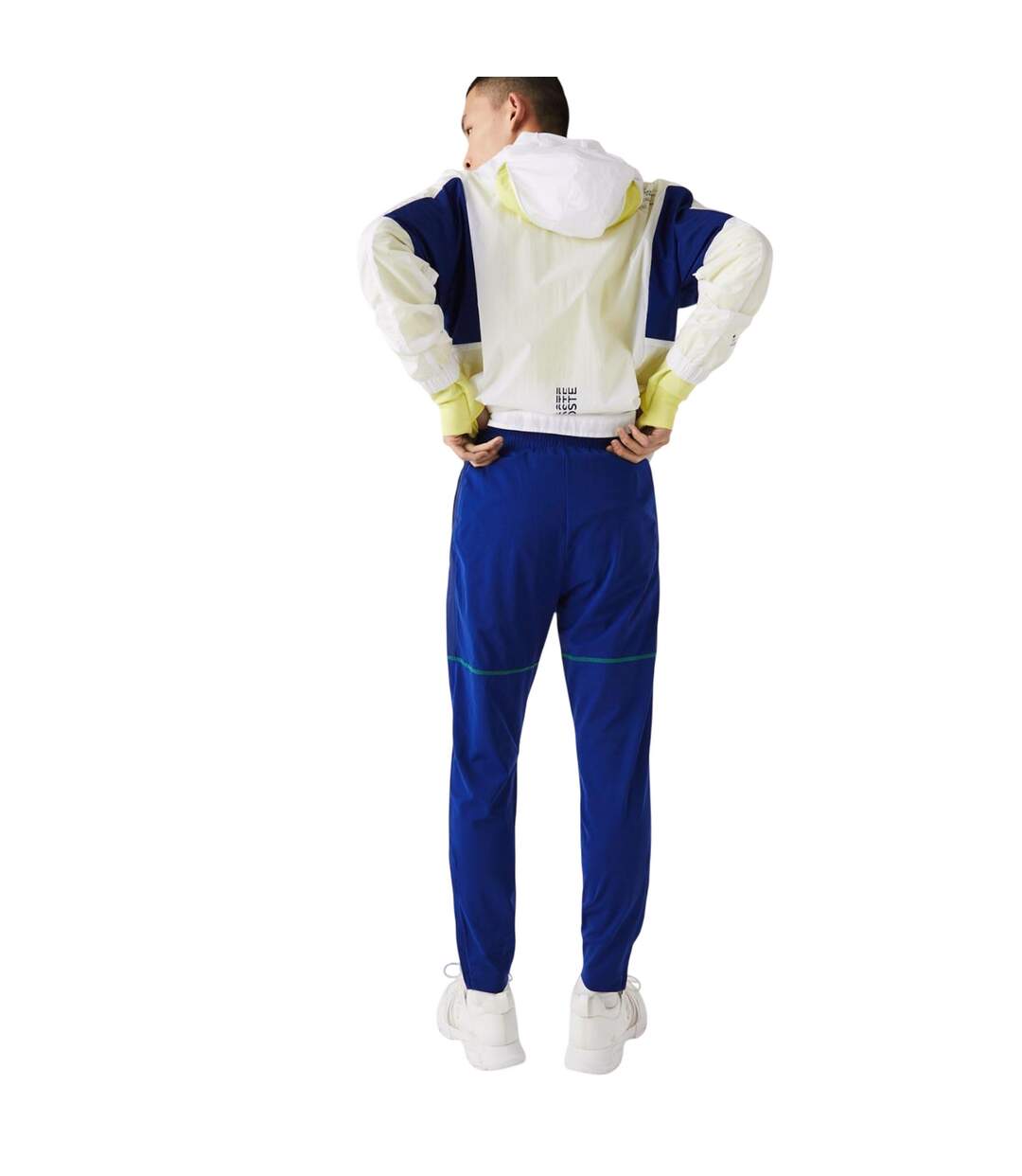 Mens Tapered Leg Sport Tracksuit Bottoms Blue Lacoste-3