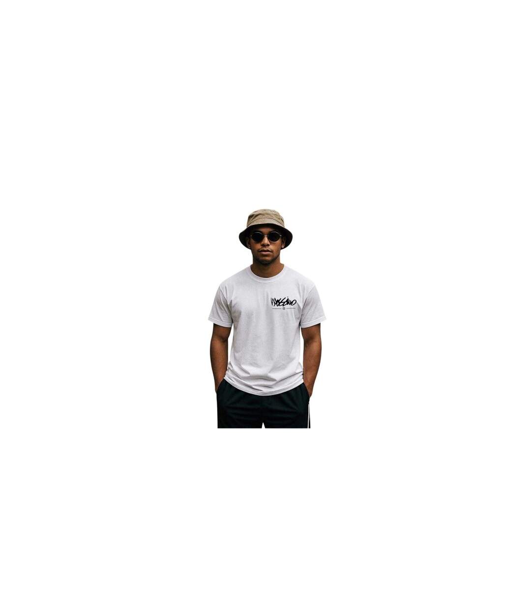 Mens  Crew Neck T-shirt White Signature-1