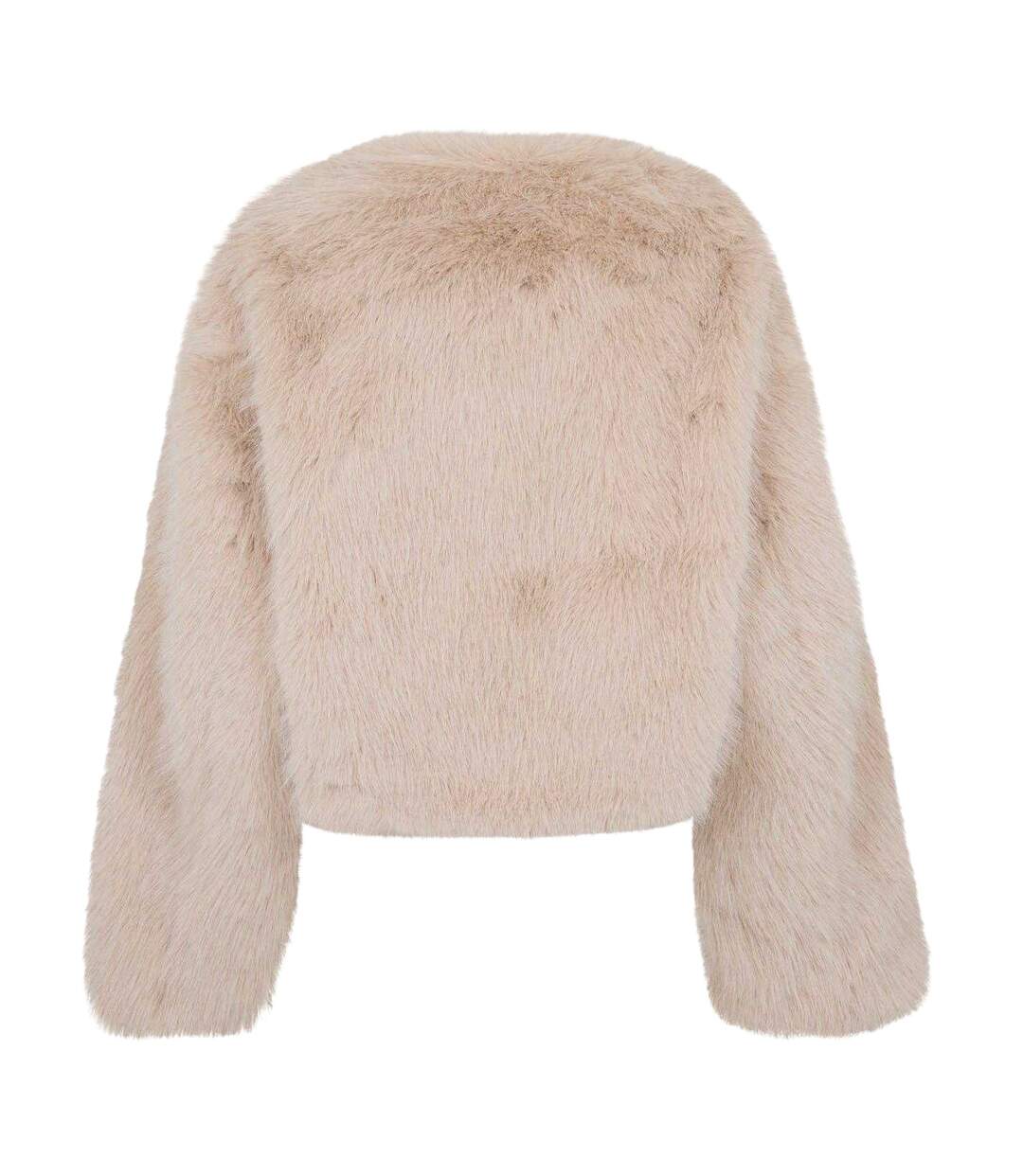 Womens/ladies Reysha Teddy Fleece Jacket Beige 4th & Reckless-3
