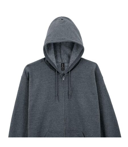 Veste À Capuche Adulte Gris Foncé Chiné Gildan