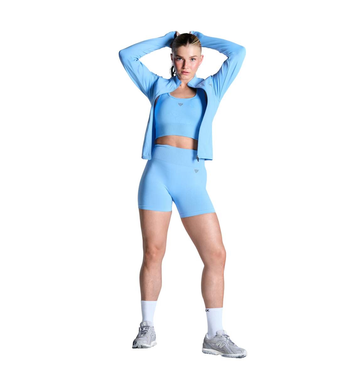 Womens/ladies Vittoria Seamless Jacket Blue Miss Kick-1