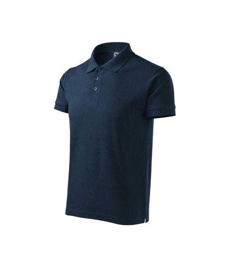 Mens Heavy Cotton Polo Shirt Navy Blue Malfini