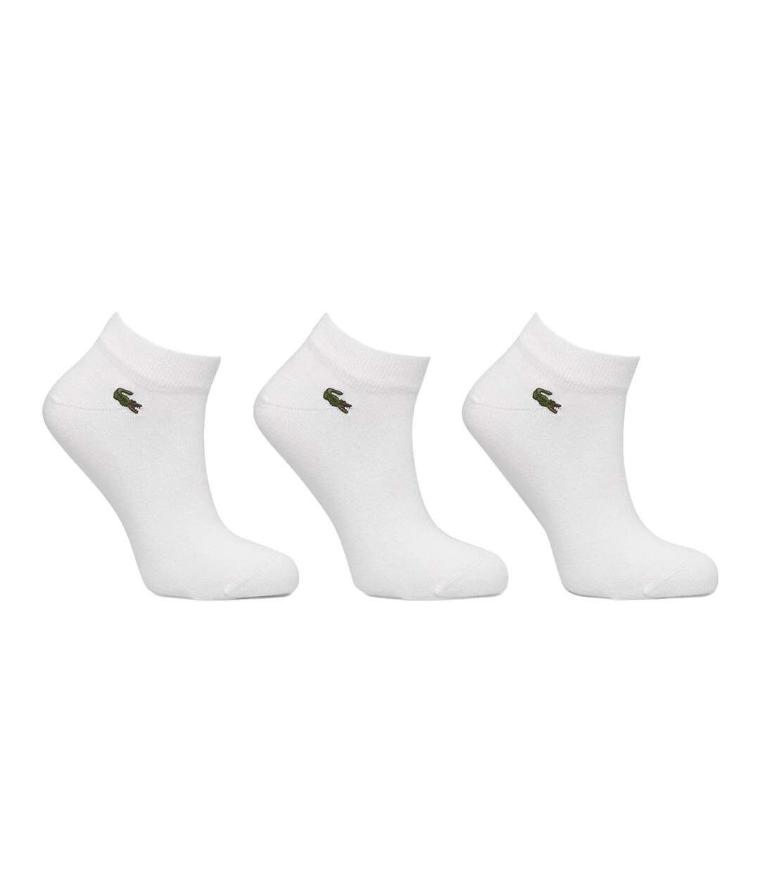 X3 paires de chaussettes blanc mixte lacoste ra2917-1