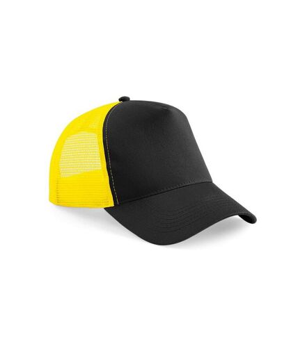 Casquette trucker adulte noir / jaune Beechfield Beechfield