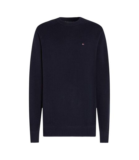 Mens Crew Neck Regular Long-sleeved Jumper Sky Blue Tommy Hilfiger